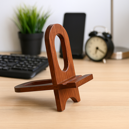 Rustic Handle Design Mobile Wooden Stand