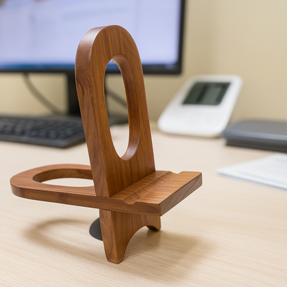 Rustic Handle Design Mobile Wooden Stand