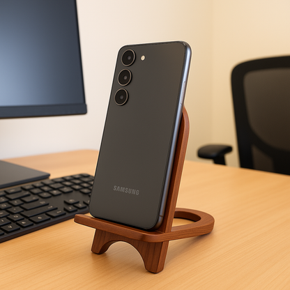 Rustic Handle Design Mobile Wooden Stand