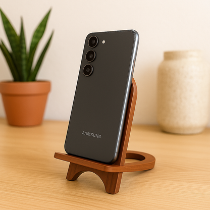 Rustic Handle Design Mobile Wooden Stand