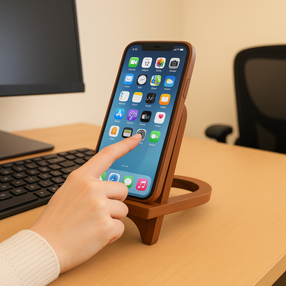 Rustic Handle Design Mobile Wooden Stand