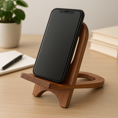 Rustic Handle Design Mobile Wooden Stand