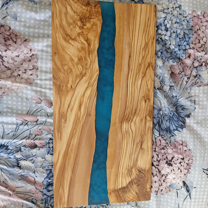 Epoxy Resin Olive Wood Serving Platter
