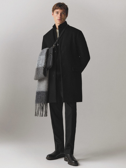 Woolen check scarf