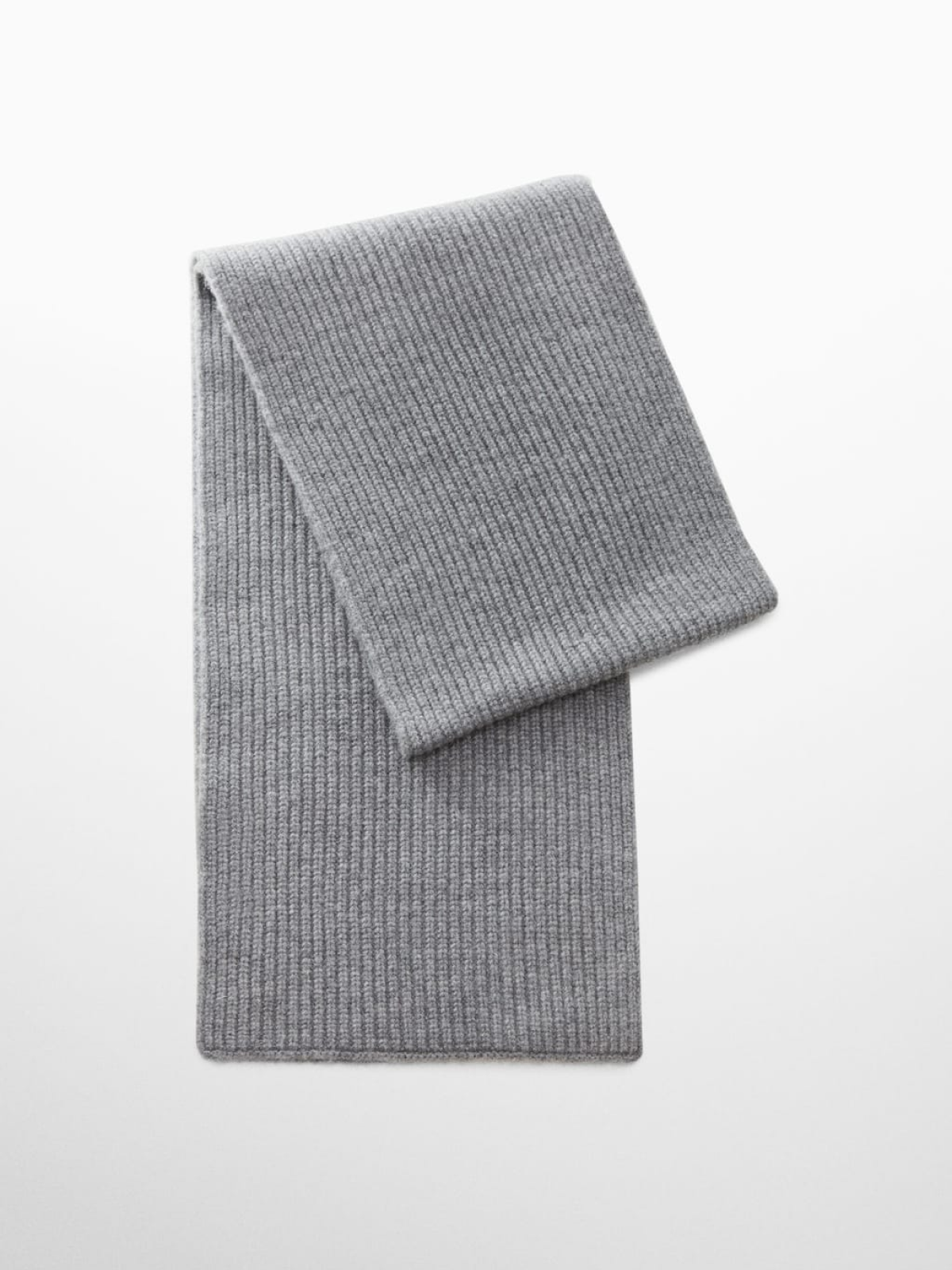 Ribbed wool-blend scarf