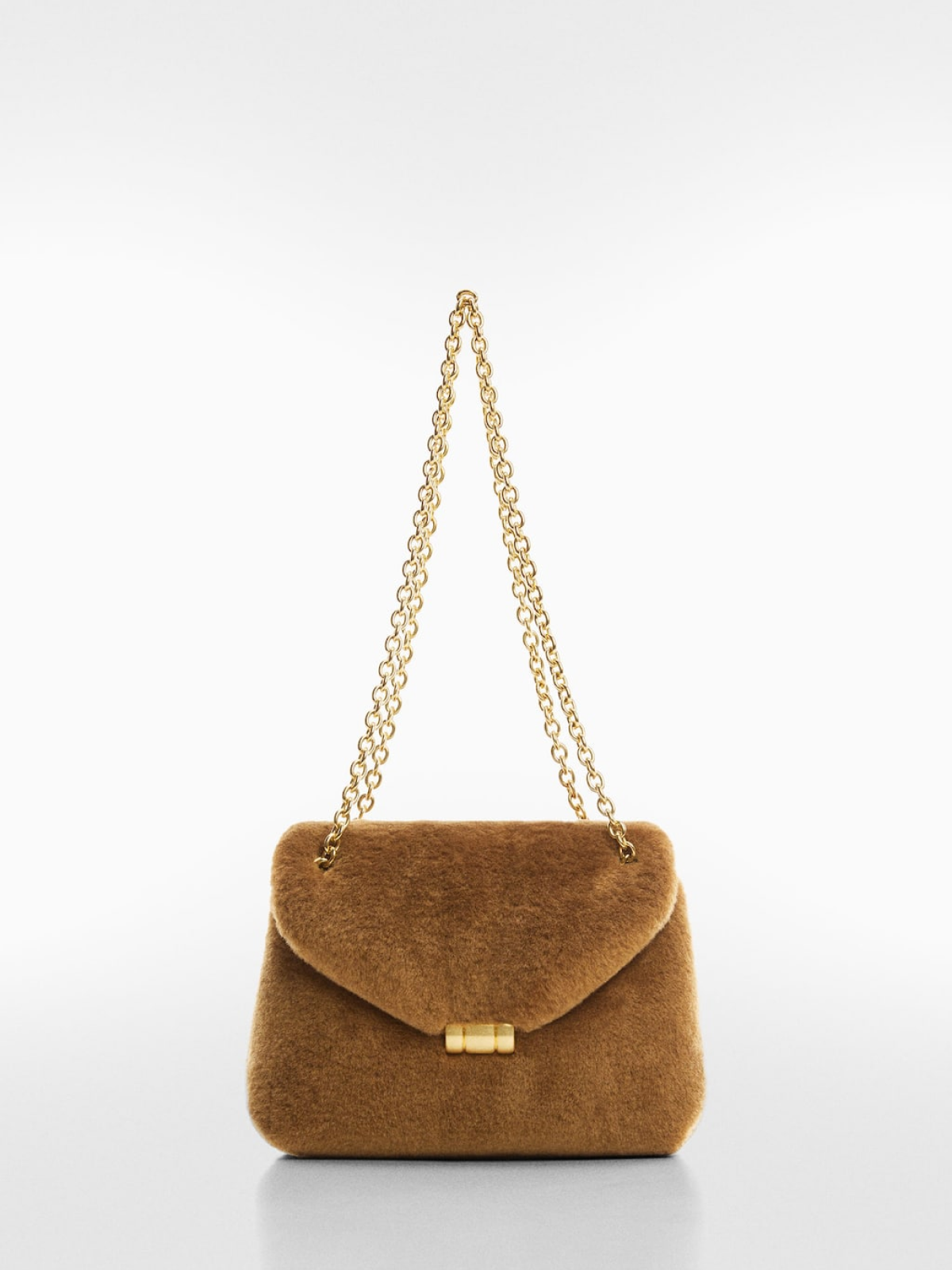 Quilted fur-effect bag