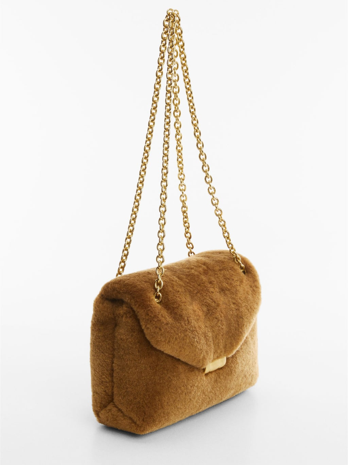 Quilted fur-effect bag