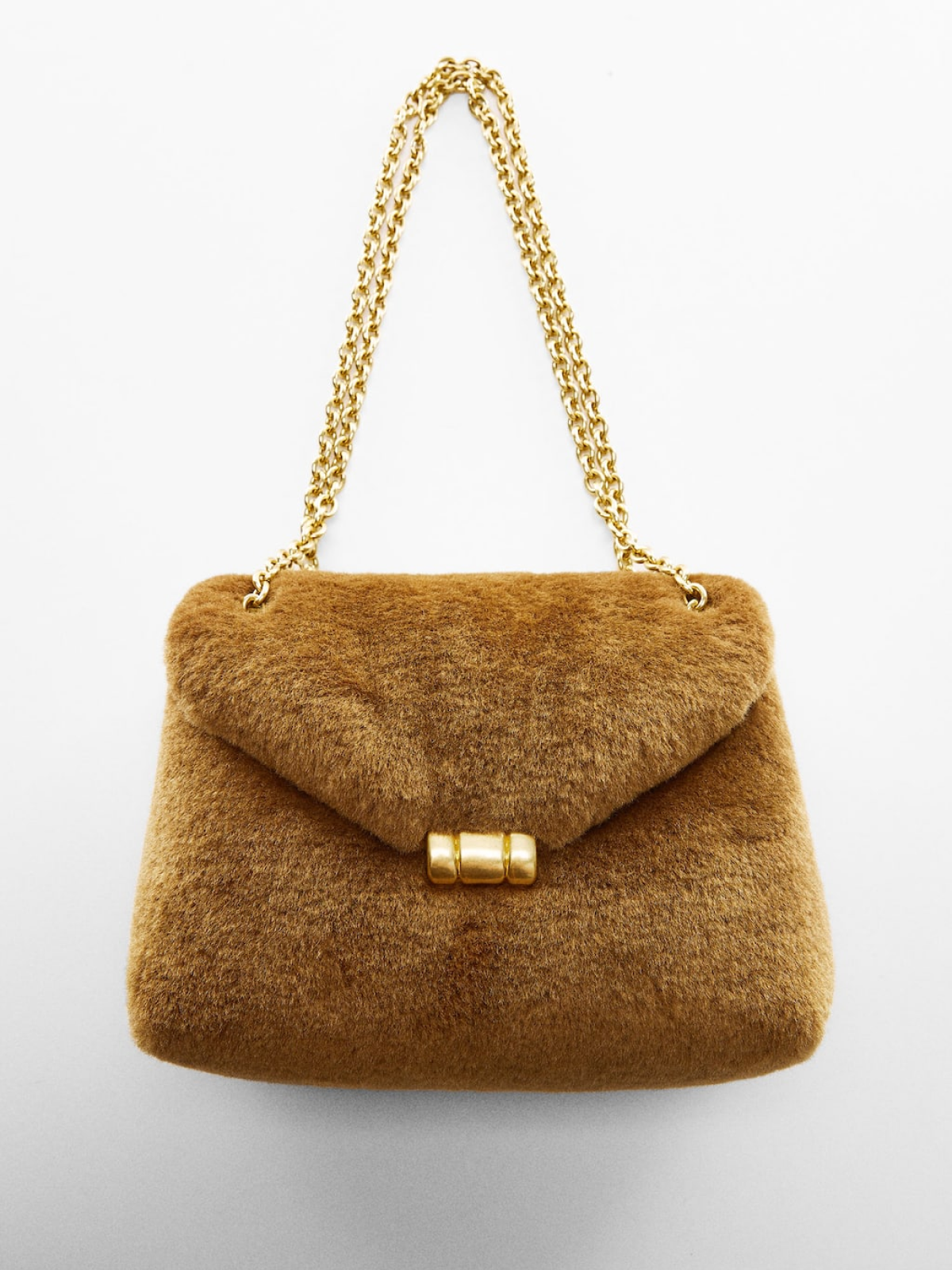 Quilted fur-effect bag