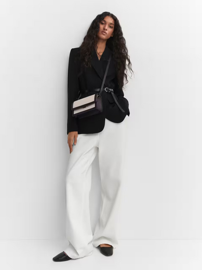 Textured bag with flap