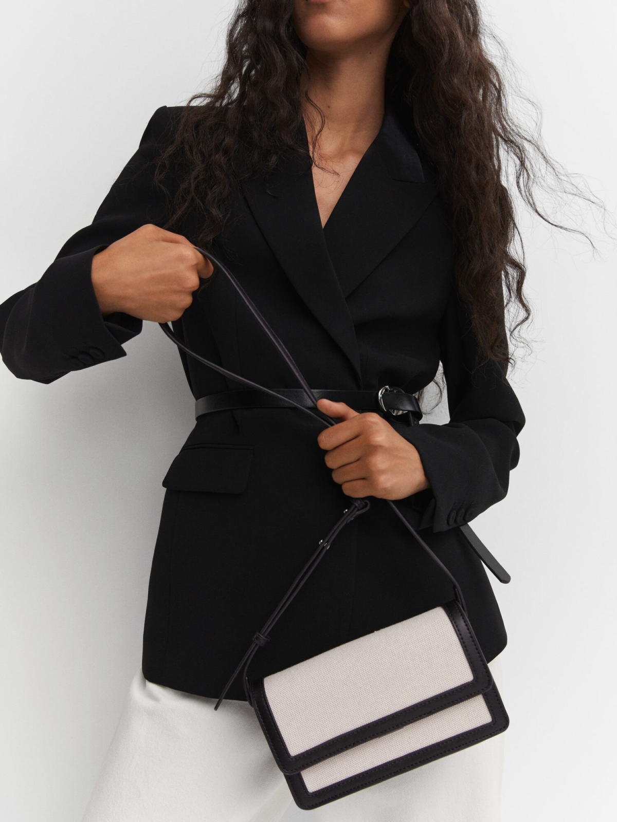 Textured bag with flap