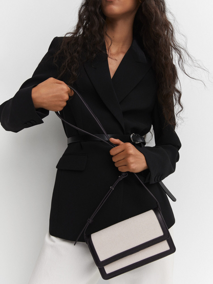 Textured bag with flap
