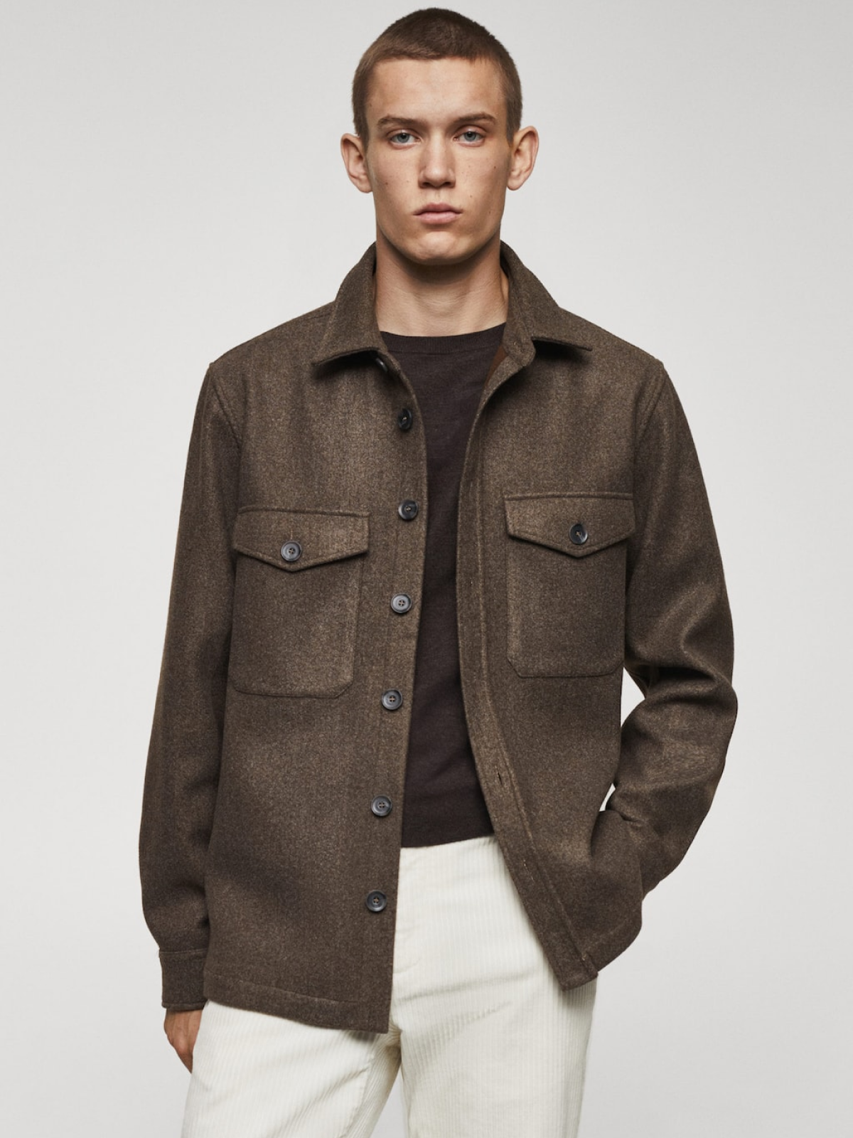 Flannel overshirt with pockets