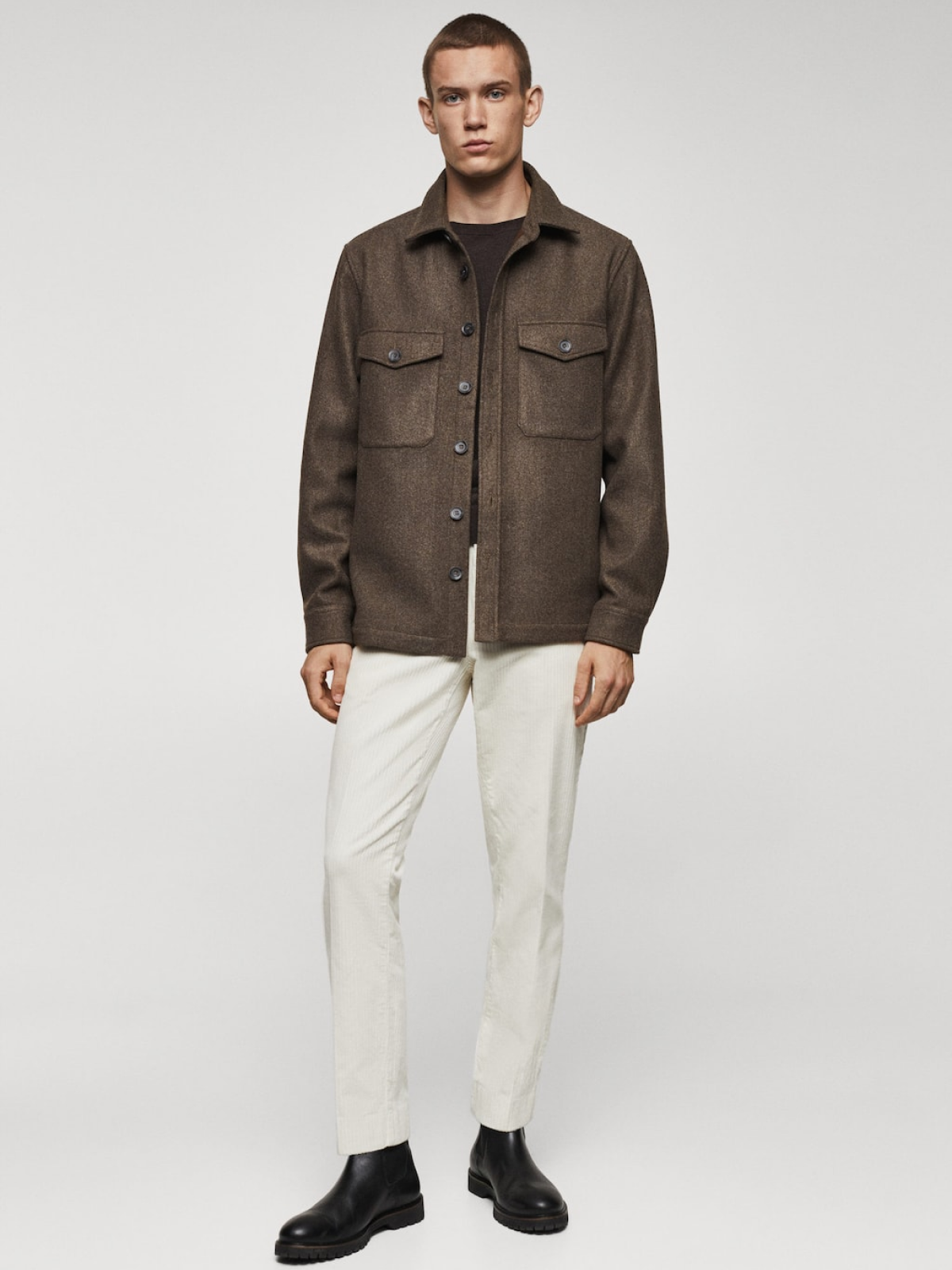 Flannel overshirt with pockets