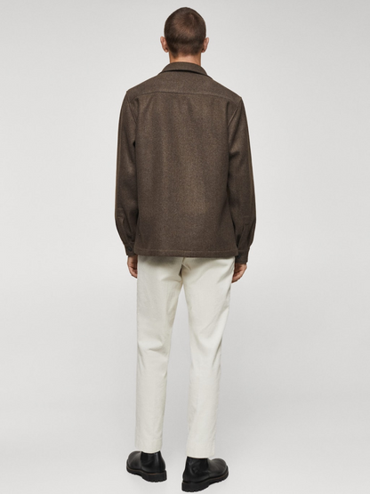 Flannel overshirt with pockets
