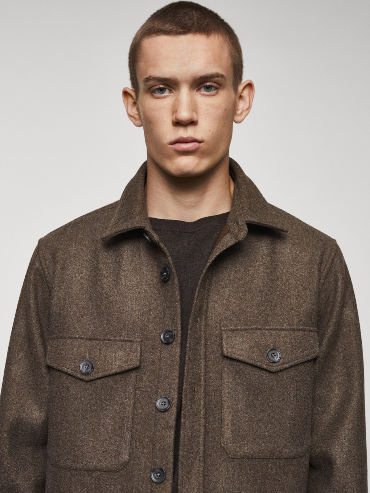 Flannel overshirt with pockets