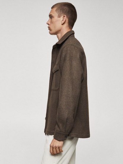 Flannel overshirt with pockets