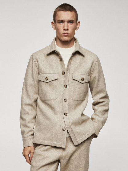 Flannel overshirt with pockets