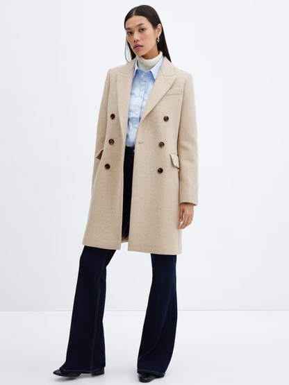 Wool double-breasted coat