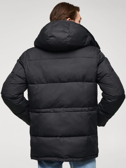 Water-repellent quilted parka