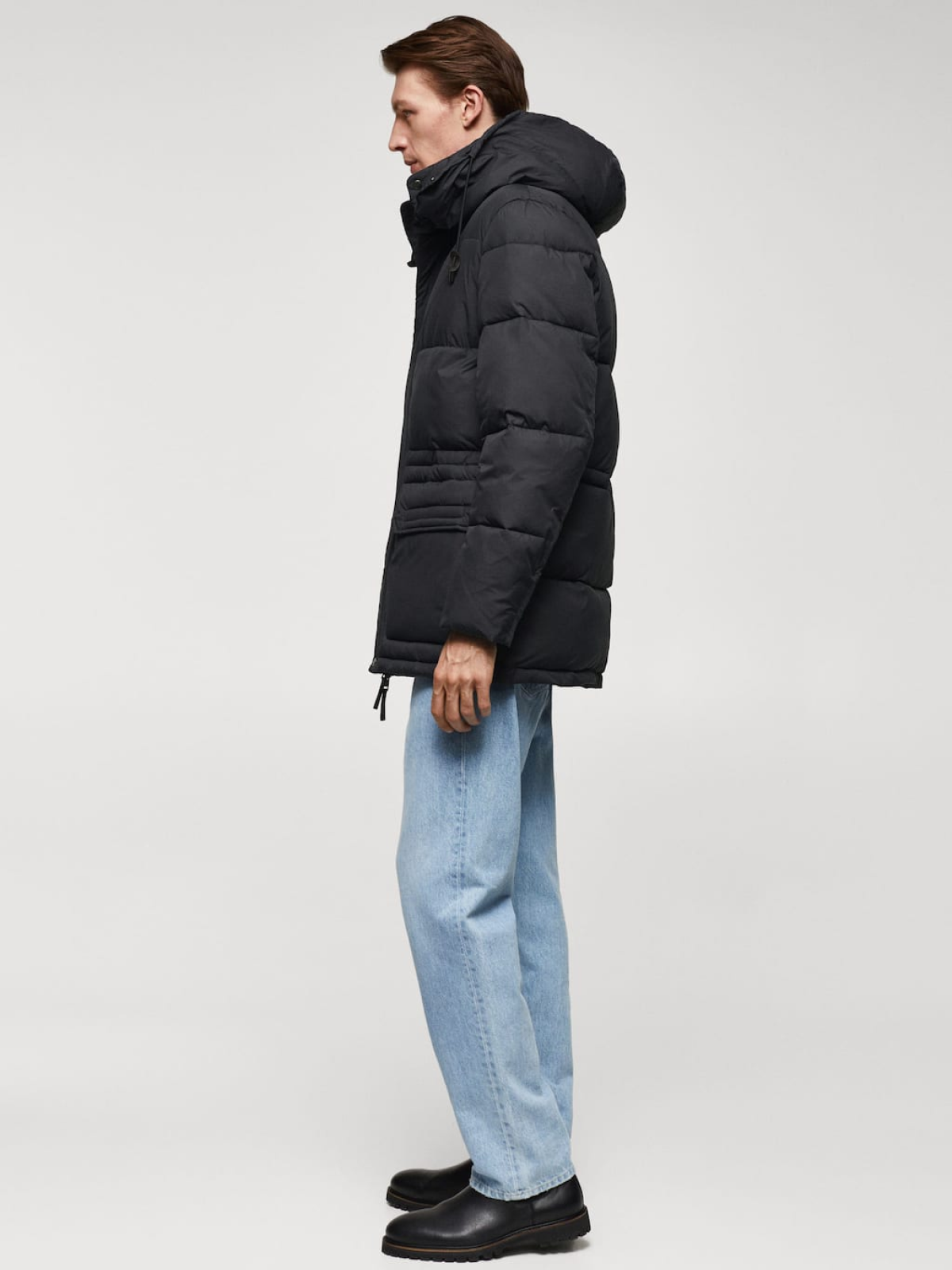Water-repellent quilted parka