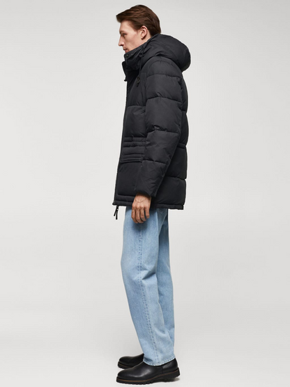 Water-repellent quilted parka