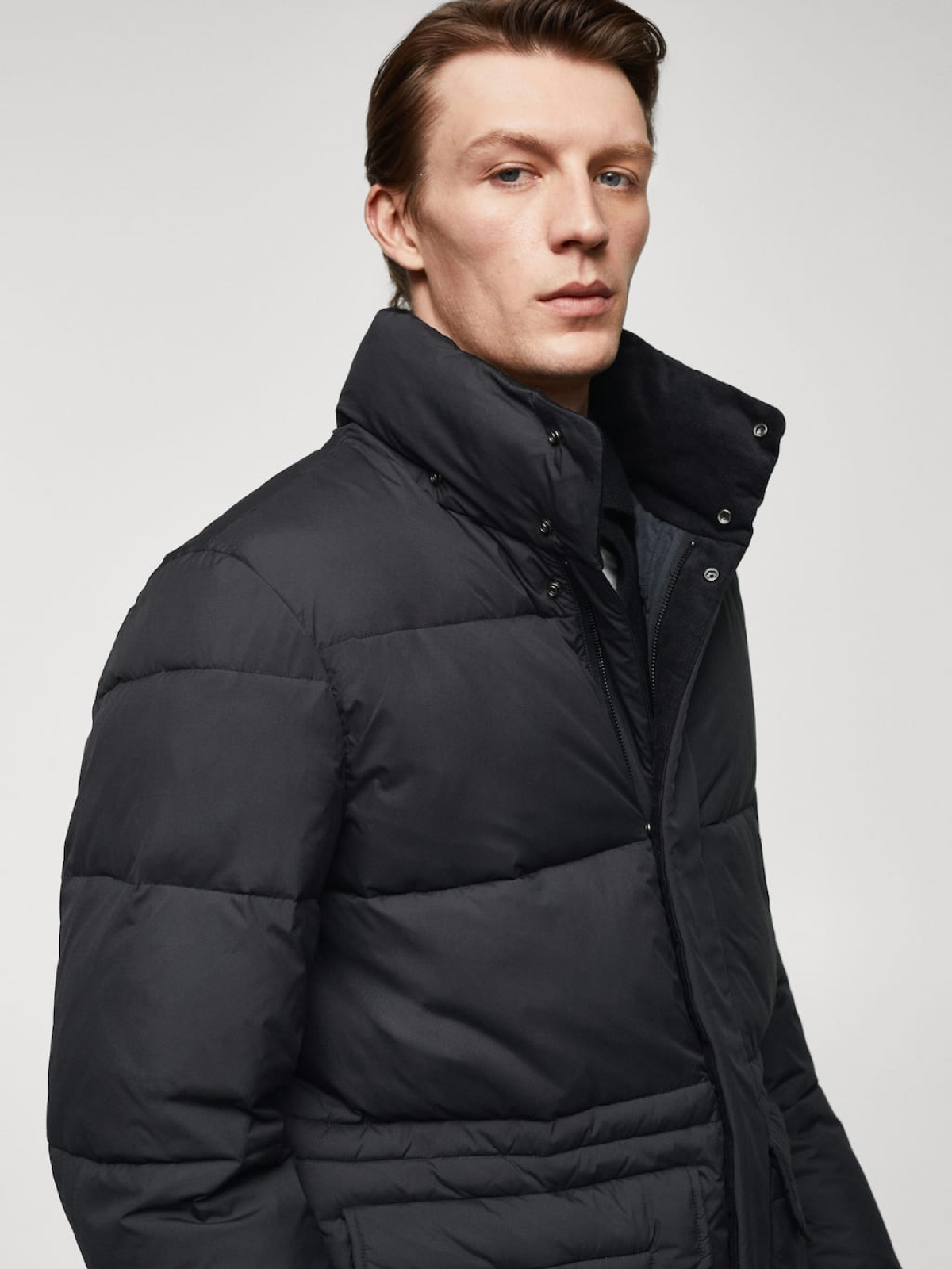 Water-repellent quilted parka