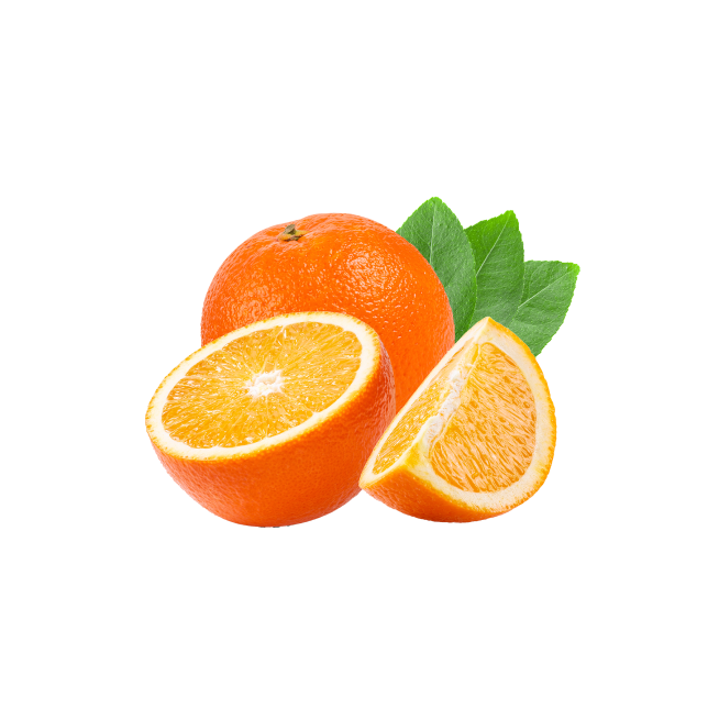 Fresh orange fruit isolated