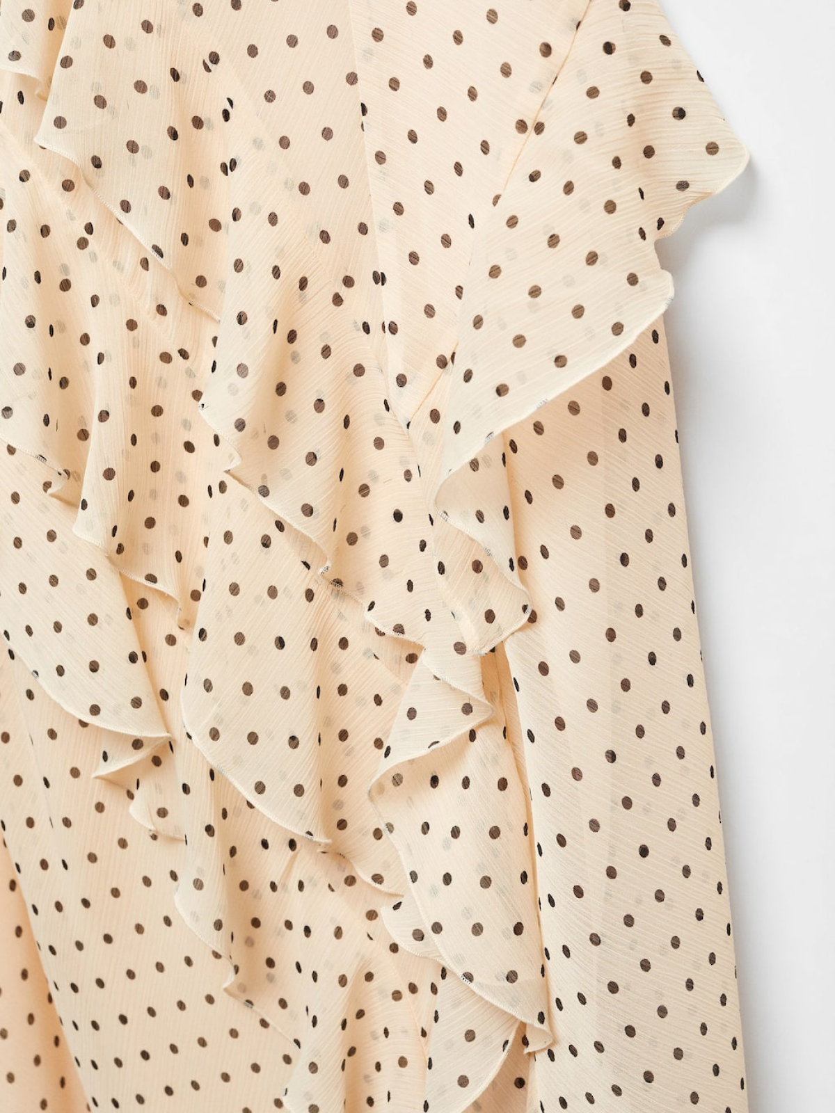Polka-dot ruffled dress