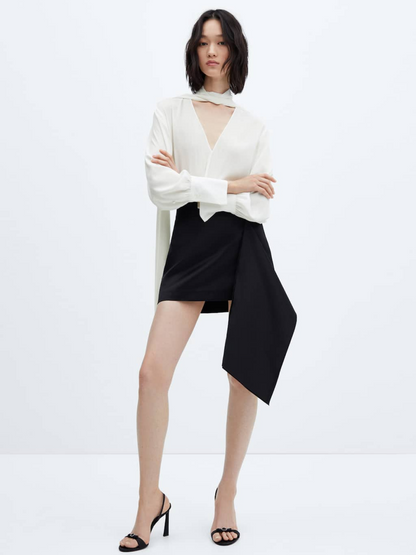 Tie-neck blouse