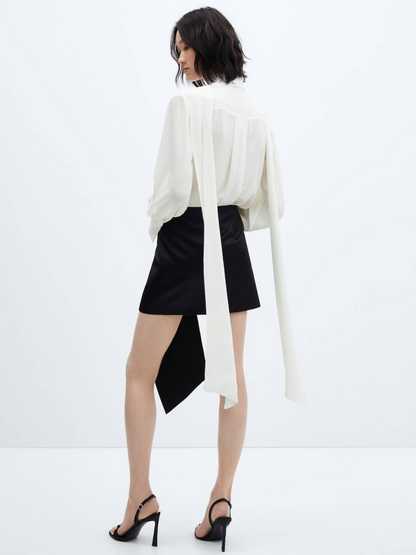 Tie-neck blouse
